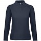 Polo femme ID.001 manches longues, Couleur : Navy (Bleu Marine), Taille : 3XL