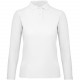 Polo femme ID.001 manches longues, Couleur : White (Blanc), Taille : 3XL