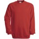 SWEAT-SHIRT COL ROND, Couleur : Red (Rouge), Taille : S