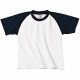 T-shirt enfant Baseball, Couleur : White / Navy, Taille : 12 / 14 Ans