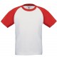 T-shirt enfant Baseball, Couleur : White / Red, Taille : 12 / 14 Ans
