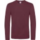 T-Shirt Homme Manches Longues #E190, Couleur : Burgundy, Taille : 3XL