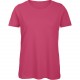 T-shirt Organic col rond Femme, Couleur : Fuschia, Taille : L