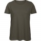 T-shirt Organic col rond Femme, Couleur : Khaki, Taille : L