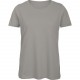 T-shirt Organic col rond Femme, Couleur : Light Grey, Taille : L