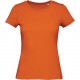 T-shirt Organic col rond Femme, Couleur : Orange, Taille : L
