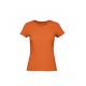 T-shirt Organic col rond Femme, Couleur : Urban Orange, Taille : L