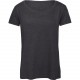 T-shirt Triblend col rond Femme, Couleur : Heather Dark Grey, Taille : L
