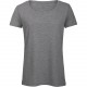 T-shirt Triblend col rond Femme, Couleur : Heather Light Grey, Taille : L