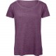 T-shirt Triblend col rond Femme, Couleur : Heather Purple, Taille : L