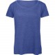 T-shirt Triblend col rond Femme, Couleur : Heather Royal Blue, Taille : L