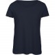 T-shirt Triblend col rond Femme, Couleur : Navy (Bleu Marine), Taille : L