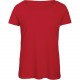 T-shirt Triblend col rond Femme, Couleur : Red (Rouge), Taille : L