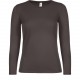 T-Shirt Manches Longues Femme #E150, Couleur : Bear Brown, Taille : L
