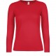 T-Shirt Manches Longues Femme #E150, Couleur : Red (Rouge), Taille : 3XL