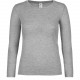 T-Shirt Manches Longues Femme #E150, Couleur : Sport Grey, Taille : 3XL