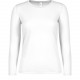 T-Shirt Manches Longues Femme #E150, Couleur : Blanc, Taille : 3XL