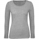 T-shirt bio femme manches longues, Couleur : Sport Grey, Taille : L