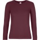 T-Shirt Manches Longues Femme #E190, Couleur : Burgundy, Taille : L