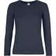 T-Shirt Manches Longues Femme #E190, Couleur : Navy (Bleu Marine), Taille : 3XL