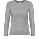 T-Shirt Manches Longues Femme #E190, Couleur : Sport Grey, Taille : 3XL