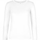 T-Shirt Manches Longues Femme #E190, Couleur : Blanc, Taille : 3XL