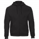 Sweatshirt capuche zippé ID.205, Couleur : Black (Noir), Taille : L