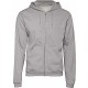 Sweatshirt capuche zippé ID.205, Couleur : Heather Grey, Taille : L
