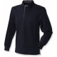Brushed Lsl Rugby Shirt - Polo Rugby Émerisé, Couleur : Black (Noir), Taille : S