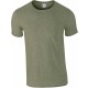 T-Shirt Homme, Couleur : Heather Military Green, Taille : S