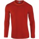 T-Shirt Homme Manches Longues, Couleur : Red (Rouge), Taille : S
