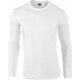 T-Shirt Homme Manches Longues, Couleur : White (Blanc), Taille : S