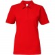 Polo Femme Softstyle Double Piqué, Couleur : Red (Rouge), Taille : L