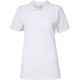 Polo Femme Softstyle Double Piqué, Couleur : White (Blanc), Taille : L