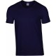 T-Shirt Homme Col V : Soft Style, Couleur : Navy (Bleu Marine), Taille : S