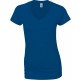 T-Shirt Femme Col V : Soft Style Ladie's V-Neck, Couleur : Royal Blue, Taille : L