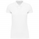 Polo Supima Manches Courtes Femme, Couleur : Blanc, Taille : XS