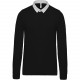 Polo rugby, Couleur : Black / White, Taille : XS