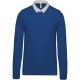 Polo rugby, Couleur : Light Royal Blue / White, Taille : XS