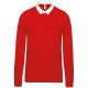 Polo Rugby, Couleur : Red / White, Taille : XS