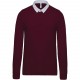Polo rugby, Couleur : Wine / White, Taille : XS