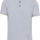 Polo Col Mao Manches Courtes Homme, Couleur : Oxford Grey / Black, Taille : XS