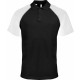 Polo Base Ball Manches Courtes, Couleur : Black / White, Taille : S