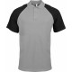 Polo Base Ball Manches Courtes, Couleur : Slate Grey / Black, Taille : S