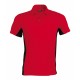Polo Bicolore Manches Courtes : Flag , Couleur : Red / Black, Taille : S
