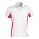 Polo Bicolore Manches Courtes : Flag , Couleur : White / Red, Taille : S