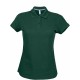 Polo Manches Courtes Femme, Couleur : Forest Green, Taille : 3XL