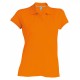 Polo Manches Courtes Femme, Couleur : Orange, Taille : 3XL