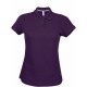 Polo Manches Courtes Femme, Couleur : Purple (Violet), Taille : 3XL