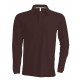 Polo Manches Longues, Couleur : Chocolate, Taille : 3XL